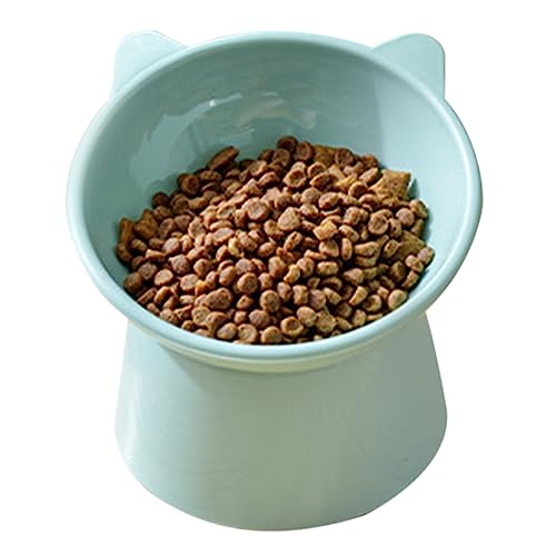 Akozon Titel: Erhöhte Geneigte Katzenfutterschale mit Einem Rutschbasi (Green) von Akozon