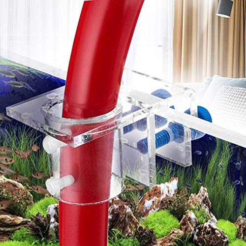 Akozon Transparentes Acryl-Wasserrohr, Weiche Rohrbefestigung für Aquarium, Transparentes Acryl-Wasser (Einzelloch) von Akozon