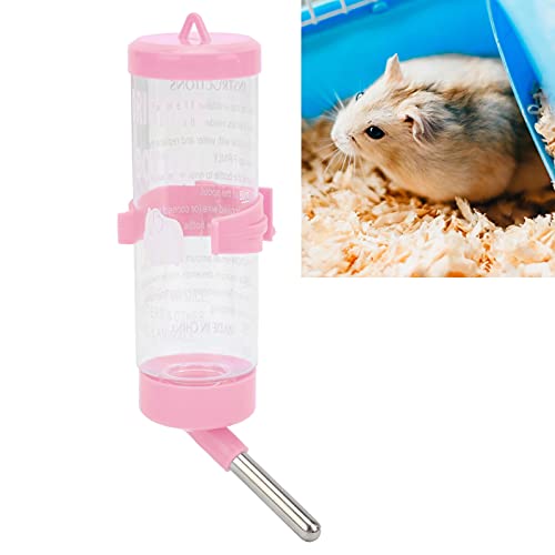 Akozon Wasserflaschenspender für Hamster, Automatisch, Tropffrei, Hamster-Trinkbrunnen für Kleintiere, Meerschweinchen, Wasserflasche, Hamster, Kaninchen, Tropffrei, für Ratten, (Rosa) von Akozon