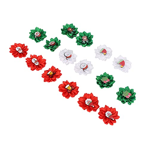 Akozon Weihnachts-Hundehaarbänder mit Gummi für Hochzeit, Geburtstag, Party, Feier, Festival, 16 Stück Blumen von Akozon