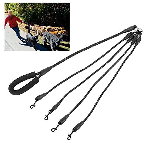 Akozon Zugseil für Hunde, Zubehör für Haustiere, Zugseil 4 Wege, verschleißfest, für Hunde, Gehwege, Outdoor, Schwarz Akozon Zugseil für Hunde, Zubehör für Haustiere, Zugseil 4 Wege, verschleißfest, für Hunde, Gehwege, Outdoor, Schwarz von Akozon