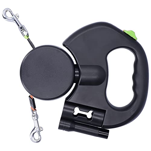 Akozon Automatisch Ausziehbare Doppel-Hundeleine mit Taschenlampe und Beutelspender – um 360° Drehbare Teleskop-Haustierleine für Zwei Hunde, 9,8 Fuß Seillänge Akozon Automatisch Ausziehbare Doppel-Hundeleine mit Taschenlampe und Beutelspender – um 360° Drehbare Teleskop-Haustierleine für Zwei Hunde, 9,8 Fuß Seillänge von Akozon