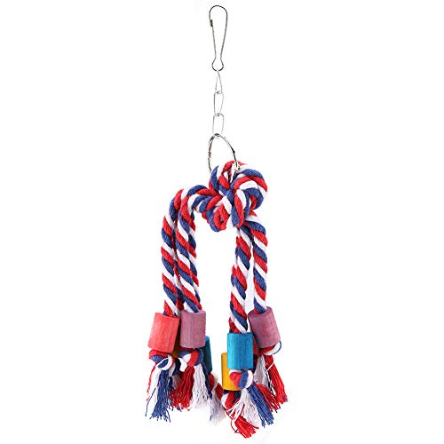 Bunte Haustier-Vogel-Papageien-Kauornamente Zum Aufhängen, Klettern, Baumwollseil, Professionelles Zubehör für den Einsatz Bunte Haustier-Vogel-Papageien-Kauornamente Zum Aufhängen, Klettern, Baumwollseil, Professionelles Zubehör für den Einsatz von Akozon