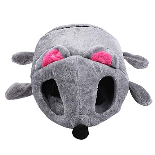 Cat Tunnel Mouse Shaped Pet Sleeping Bed Shape Cave Keep Warm Soft Comfortable Nest House for Cats(Gray) Dog (Gray) von Akozon