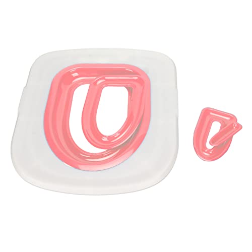 Akozon Haustier-Toilettentrainer, Umweltfreundliches, Wiederverwendbares, Universelles Katzen-Toiletten-Trainingsset, Haustier-Toilettentrainer (Weißes Tablett, 1 rosa Innenstütze) von Akozon