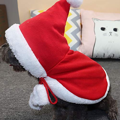 Haustier-Weihnachtskleidung, Roter Haustier-Umhang, Süßer Katzen-Welpen-Hund für Haustier (S) von Akozon