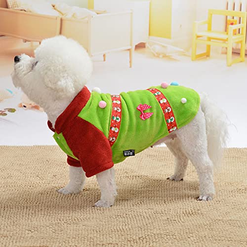 Akozon Haustierkleidung, Flanell-Weihnachtsschneemann-Motiv, Zweifüßig, Warme Haustierkleidung für Hunde und Katzen (L) von Akozon