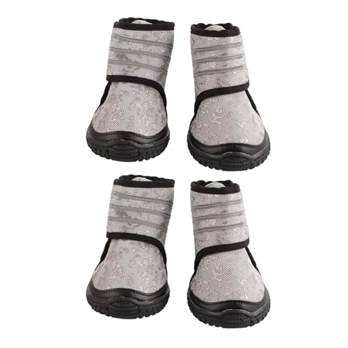 Akozon Haustierschuhe, Verstellbar, rutschfeste Outdoor-Hundestiefel für Kleine, Mittelgroße und Große Hunde, Haustierschuhe, Verstellbar (Größe 90) von Akozon