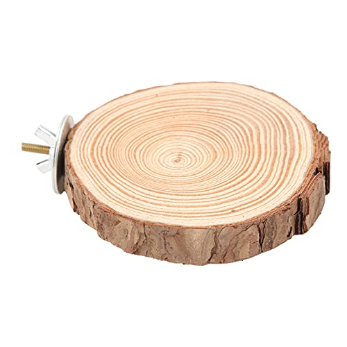 Akozon Vögel Runder Sitzstangen-Plattform-Holzständer für Käfigvögel Papageien Beißendes Stehen 5-6 Professionelles Zubehör für den Einsatz (5-6) von Akozon