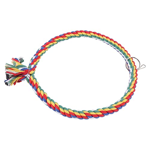 Vogel-Baumwollseil-Ring-Ornamente, Bunte Papageien-Schaukel-Ornamente für Sittiche, Nymphensittiche, Sittiche, Unzertrennliche, Finken, Aras, L, Professionelles Zubehör für den Vogel-Baumwollseil-Ring-Ornamente, Bunte Papageien-Schaukel-Ornamente für Sittiche, Nymphensittiche, Sittiche, Unzertrennliche, Finken, Aras, L, Professionelles Zubehör für den von Akozon