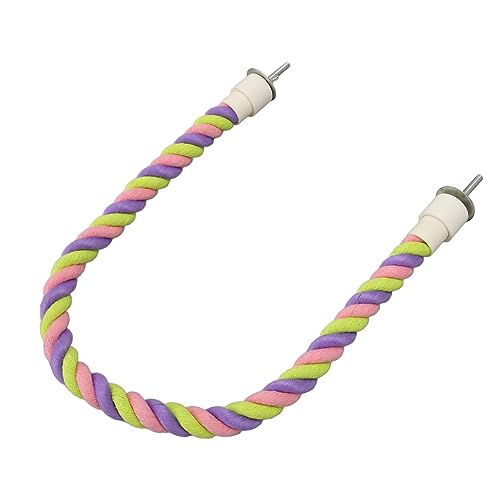 Vogelseil, Sitzstange, Lustige Bunte Schaukel, Kletterbaumwollseil, Vogelschmuck für Sittiche, Nymphensittiche, Papageien, Unzertrennliche, Wellensittiche, 80 cm, 31,5 Zoll, Vogelseil, Sitzstange, Lustige Bunte Schaukel, Kletterbaumwollseil, Vogelschmuck für Sittiche, Nymphensittiche, Papageien, Unzertrennliche, Wellensittiche, 80 cm, 31,5 Zoll, von Akozon