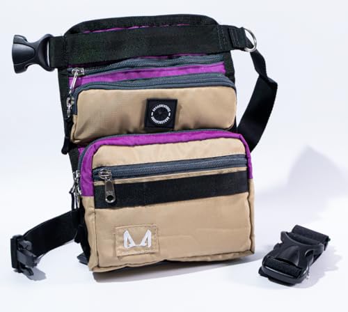 AkraCreations - Hundetraining, schmale Passform, Oberschenkel-Leckerli-Tasche mit herausnehmbarer isolierter Hülle und mehreren Fächern (Lilac Sandstone) von AkraCreations