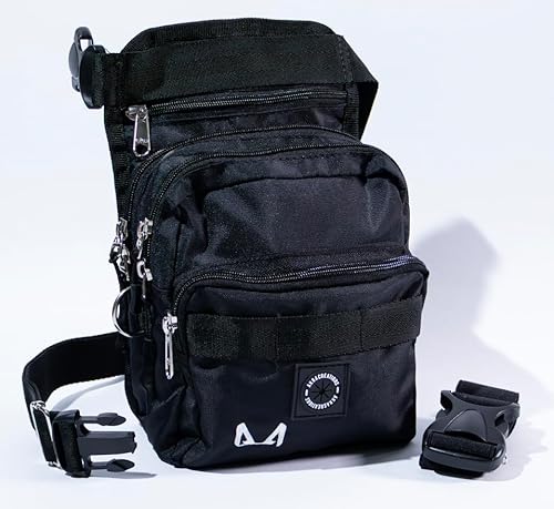 AkraCreations - Hundetraining Oberschenkel-Leckerli-Tasche mit abnehmbarer isolierter Hülle und mehreren Fächern (Mitternachtsschwarz) von AkraCreations