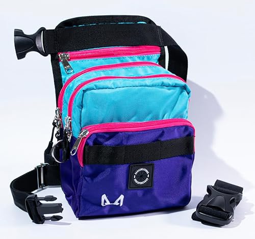 AkraCreations - Hundetraining Oberschenkel-Leckerli-Tasche mit abnehmbarer isolierter Hülle und mehreren Fächern (Sunset Pop) von AkraCreations
