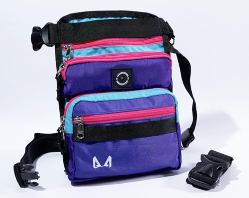 AkraCreations - Hundetraining Slim Fit Oberschenkel-Leckerli-Tasche mit abnehmbarer isolierter Hülle und mehreren Fächern (Sunset Pop) von AkraCreations