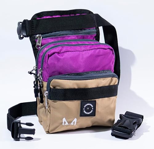 AkraCreations - Hundetrainings-Oberschenkel-Leckerli-Tasche mit abnehmbarer isolierter Hülle und mehreren Fächern (lila Sandstein) von AkraCreations