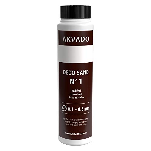 Akvado Natursand Dekosand Aquariensand Bodengrund für Aquarien Aquarium Deko Sand N°1 0,1-0,6 mm von Akvado