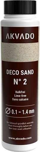 Akvado Natursand Dekosand Aquariensand Bodengrund für Aquarien Aquarium Deko Sand N°2 0,1-1,4 mm von Akvado