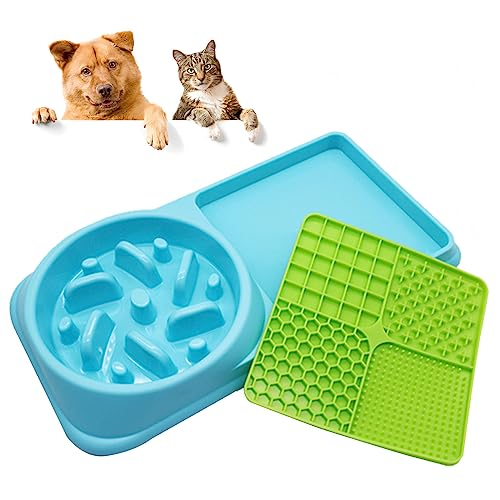 Slow Feeder Hund, Labyrinth Interaktive Slow Feedernapf Schleckmatte Hund,für Linderung von Hundeangst Schlingnapf Katze, Für Kleine, Mittelgroße Und Große Rassen,B-Blue Slow Feeder Hund, Labyrinth Interaktive Slow Feedernapf Schleckmatte Hund,für Linderung von Hundeangst Schlingnapf Katze, Für Kleine, Mittelgroße Und Große Rassen,B-Blue von Alacritua