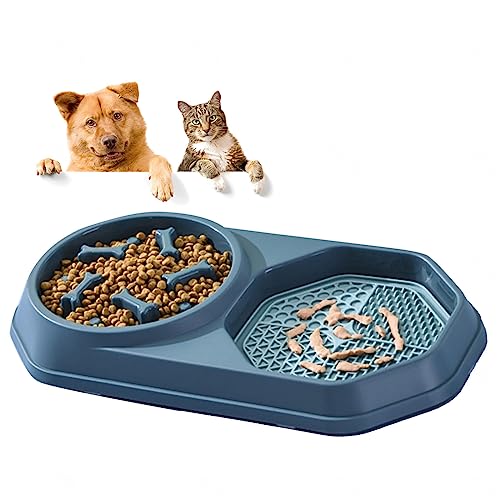 Slow Feeder Hund, Labyrinth Interaktive Slow Feedernapf Schleckmatte Hund,für Linderung von Hundeangst Slow Feeder Katze, Für Kleine, Mittelgroße Und Große Rassen,A-Blue von Alacritua