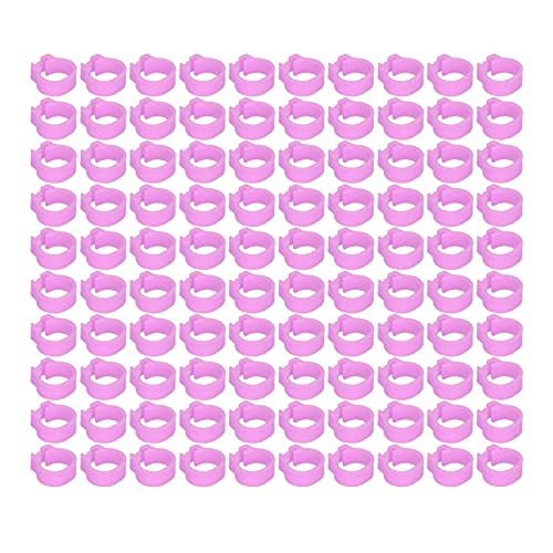Aladeno 100 Stück 8 mm Tauben-Identifizierungs-Beinringe, Geflügel-Beinbänder, Keine Worte, Taubenzubehör, Vogel-Beinbänder, Identifizierungsclip, Geflügelmarkierungen, (11) von Aladeno