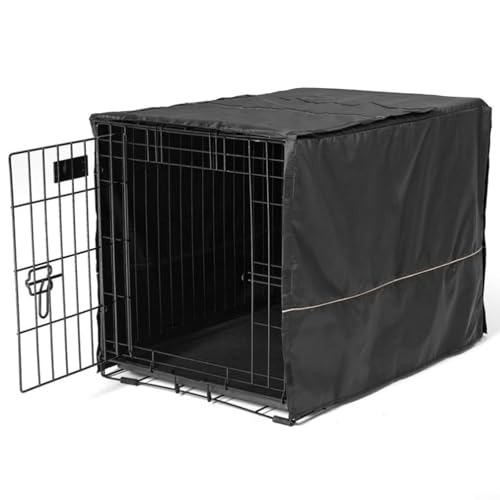 Alanmoship Hundekäfig-Abdeckung für große Hundekäfige, Haustierkäfigabdeckung, Oxford-Stoff für Hundekäfig, Doppeltürzugang, staubdicht und wasserabweisend (XXL) von Alanmoship