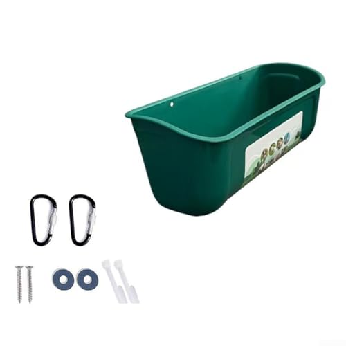 Futtertrog zum Aufhängen mit flexiblen Installationsmöglichkeiten, ideal für verschiedene Käfigarten (grün) von Alanmoship