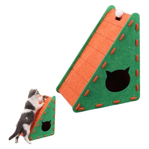 Mellowkin Katzenkratzer, Mellowkin Katzenkratzer, Filz, Kratzmatte, Spielspielzeug (Orangegrün) von Alapek