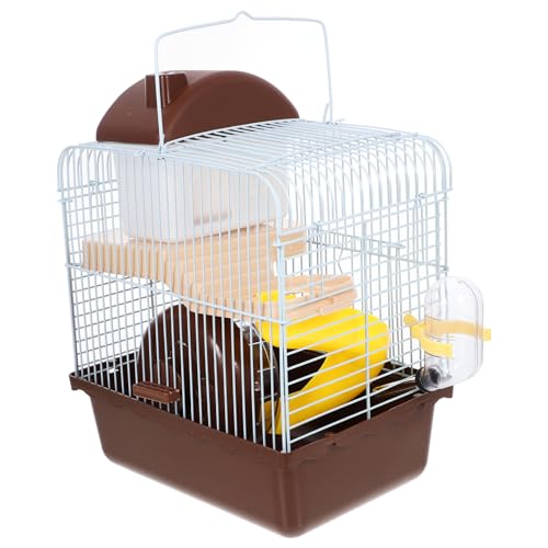 Alasum 1 Stück Doppelstöckiger Hamsterkäfig für Kleintiere Haustierunterkunft für Chinchillas und Hamster mit Laufrad und Auslaufsicherem Wassergefäß Alasum 1 Stück Doppelstöckiger Hamsterkäfig für Kleintiere Haustierunterkunft für Chinchillas und Hamster mit Laufrad und Auslaufsicherem Wassergefäß von Alasum