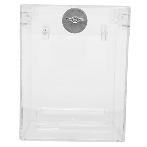 Alasum 1 Stück Vogel Badewanne Haken am Käfig Clear Vogelbad Papageienvogelbad hängend Vogelbad für Lovebird Haustier-Papagei-Badewanne Vogelkäfig Transparentes Vogelbad Vogelbadkäfig PVC von Alasum