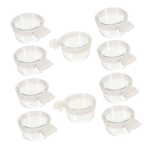 Alasum 10 Stück Teiliges Hängender Futter und Wassernapf für Vögel Acryl Futternäpfe für Wellensittiche Papageien und Andere Kleintiere zu Reinigen Käfig Alasum 10 Stück Teiliges Hängender Futter und Wassernapf für Vögel Acryl Futternäpfe für Wellensittiche Papageien und Andere Kleintiere zu Reinigen Käfig von Alasum