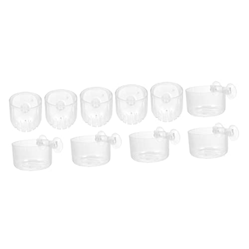 Alasum 10Stücke Wasserpflanzer für Aquarien Dekorative Pflanzenhalter für Fischtanks für Süßwasserumgebungen Hochwertigem und Sicherem Acryl zu Reinigen von Alasum