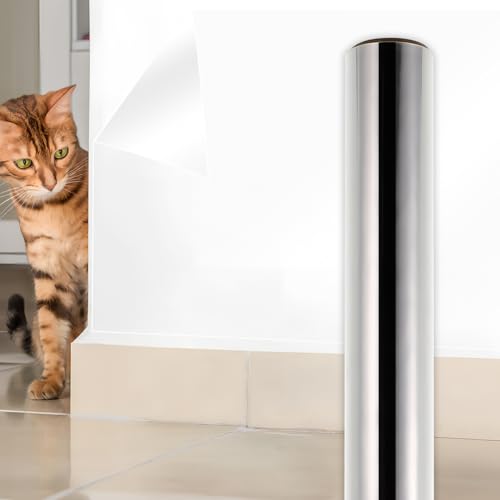 Alasum 1Rolle Wandschutzfolie Klare Elektrostatische Schutzfolie Selbstklebend Kratzschutz für Wände Möbel und Küchen Abnehmbar und Wiederverwendbar Vielseitig Einsetzbar von Alasum