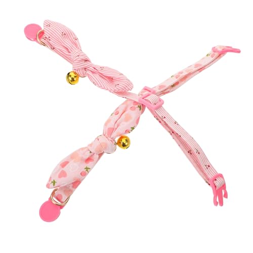 Alasum 2 Stück Haustierhalsband Hund Halskette Schmuckhalsband für Haustiere süßes Welpenhalsband kleines hundehalsband Glockenhalsband für Haustiere Hundeschmuck Baumwolle Polyester Rosa Alasum 2 Stück Haustierhalsband Hund Halskette Schmuckhalsband für Haustiere süßes Welpenhalsband kleines hundehalsband Glockenhalsband für Haustiere Hundeschmuck Baumwolle Polyester Rosa von Alasum