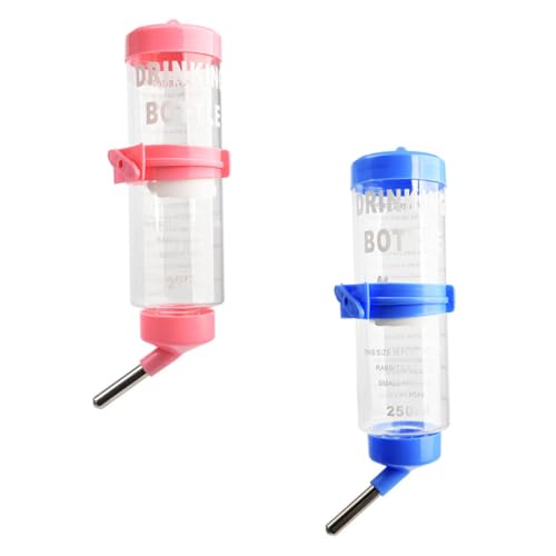 Alasum 2 Stück Kaninchen Trinkflasche Bpa Frei Wasserspender für Kleintiere Wie Meerschweinchen Chinchilla mit Langlebigem Material und Einfacher für Hasenstall und Käfig von Alasum