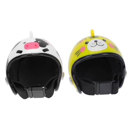 Alasum 2 Stück Lustige Haustier Helme für Hühner aus Robustem Material Schützende Kopfbedeckung gegen Sonne und Regen Witterungsbeständig Geeignet für Kleine Vögel und Hühner von Alasum