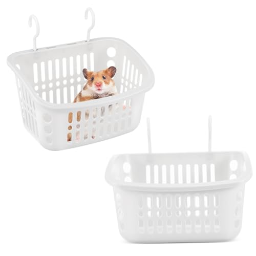 Alasum 2Stücke Hängende Hamsterkörbe aus Kunststoff Nester für Chinchilla und Kleintiere Atmungsaktiv für Käfige und Spielbereiche von Alasum