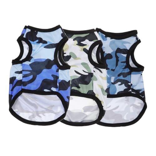Alasum 3 Stück Haustierweste Zubehör für Haustierkleidung Haustierbekleidung für Hunde Kleidung für Haustiere Welpenzubehör Haustier-Camouflage-Shirt Welpenhemden Hundehemden Polyester Alasum 3 Stück Haustierweste Zubehör für Haustierkleidung Haustierbekleidung für Hunde Kleidung für Haustiere Welpenzubehör Haustier-Camouflage-Shirt Welpenhemden Hundehemden Polyester von Alasum