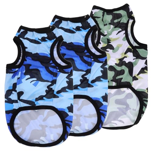 Alasum 3 Stück Tarnweste Haustierkleidung Hunde-Outfit Tarnung UPS Hundehemden Welpe Kleider Zubehör für Haustierkleidung Sommer-Haustier-Outfit Hundebekleidung süße Hundeshirts Polyester Alasum 3 Stück Tarnweste Haustierkleidung Hunde-Outfit Tarnung UPS Hundehemden Welpe Kleider Zubehör für Haustierkleidung Sommer-Haustier-Outfit Hundebekleidung süße Hundeshirts Polyester von Alasum