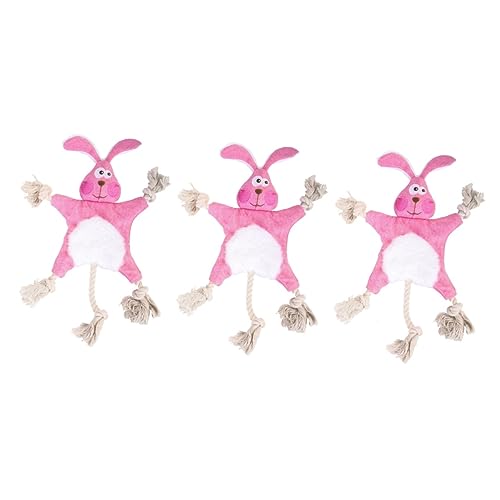 Alasum 3stücke Plüschspielzeug Für Haustiere Mit Geräuschfunktion Lustiger Interaktiver Kauspielzeug-hase Für Hunde Und Katzen Spiel Und Zahnpflege von Alasum