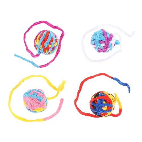 Alasum 4 Stück Katzenspielzeugball lustig Interaktives Katzenballspielzeug anregend Kätzchen groß Interaktives Katzenspielzeug für Wohnungskatzen Katzenbälle Polyester Alasum 4 Stück Katzenspielzeugball lustig Interaktives Katzenballspielzeug anregend Kätzchen groß Interaktives Katzenspielzeug für Wohnungskatzen Katzenbälle Polyester von Alasum