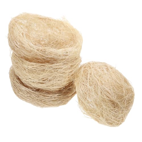 Alasum 4 Stück Teiliges Handgefertigte Dicke Jute vogelnester für Kleine Papageien Wellensittiche und Garten Dekoration Atmungsaktive Nistplätze Vielseitig für Outdoor und von Alasum
