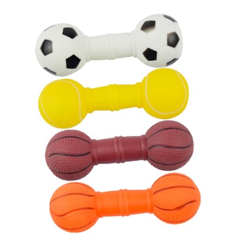 Alasum 4Stücke Interaktive Hundespielzeuge aus Robustem Vinyl mit Quietschfunktion Kauspielzeug für Welpen zur Zahngesundheit Vermeidung von Alasum