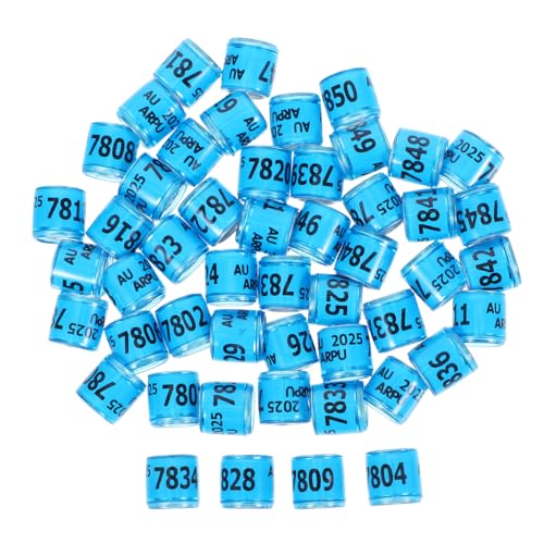Alasum 50pcs Taubenfußringe Nummerierte Beinbänder Tauben -Tags Für Füße Taube Identifizieren Sie Ring Ring Numbered Taubenbein Ring Identifizieren Sie Ring Geflügelbeinband von Alasum