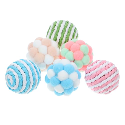 Alasum 6 Stück Teiliges Katzenball Spielzeugset aus Plüsch und Sisal mit Glocken Interaktive Katzenspiele für Drinnen und Langlebig Fördert Aktivität Ihrer Alasum 6 Stück Teiliges Katzenball Spielzeugset aus Plüsch und Sisal mit Glocken Interaktive Katzenspiele für Drinnen und Langlebig Fördert Aktivität Ihrer von Alasum