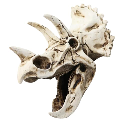 Alasum Aquarium Dekoration Dinosaurier Schädel Versteck aus Resin für Fische und Reptilien Kreative Unterwasserlandschaft als Fisch Tank für Zuhause Robust und Detailreich von Alasum