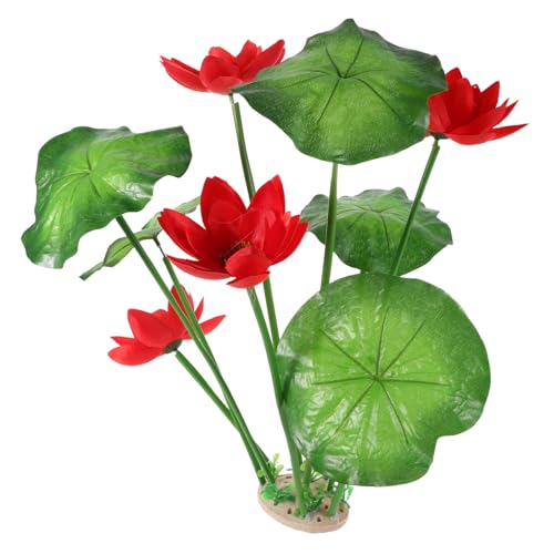 Alasum Aquarium Künstliche Lotus Realistische Kunststoffpflanzen Aquariumpflanzen Plastikfischtank Dekorative Pflanzen Aquarium Plastikpflanzen von Alasum