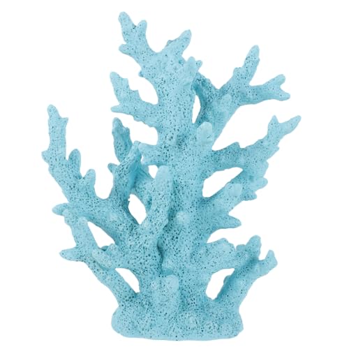 Alasum Blaues Korallen-Aquarium Ornament aus Resin Realistische Künstliche Korallendekoration für Fischbecken Leichtes Aquarium Zubehör für Dekorative Gestaltung und Naturnahe von Alasum