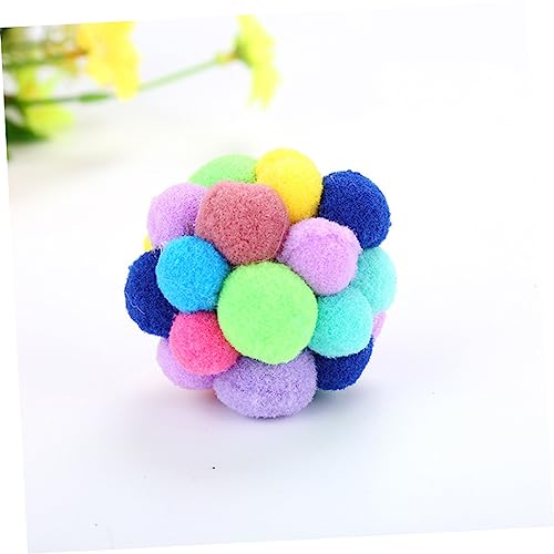 Alasum Bunte Katzen Spielbälle mit Glocke Kleine Kunststoff Bell Balls Klapperndes Katzenspielzeug für Training und Unterhaltung Zufällige Farben Interaktives Katzenball von Alasum