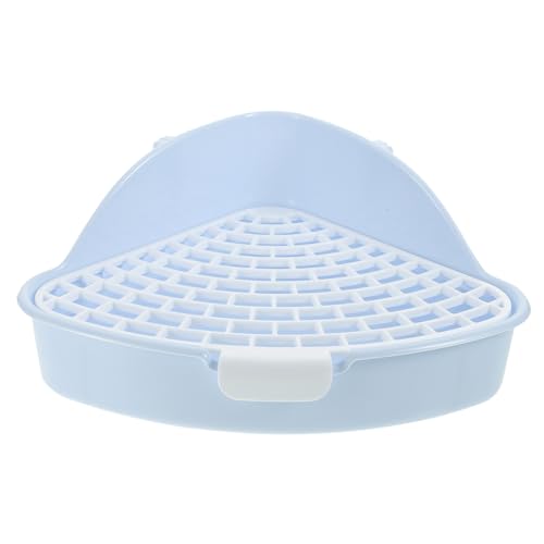 Alasum Ecktoilette für Kaninchen und Kleintiere Großes Dreieckiges Katzenklo mit Abgerundeten Kanten Leichtes Langlebiges Haustier Wc für Kaninchen Meerschweinchen für Wohnzimmer und von Alasum